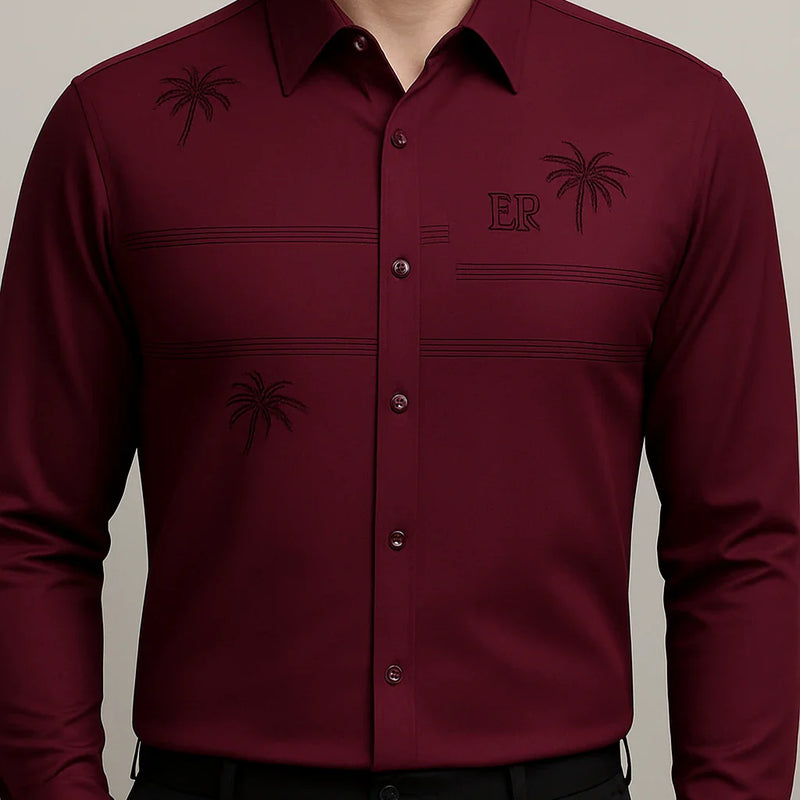 [PAGUE 3 LEVE 5] Camisa Social Masculina Rivanel + BRINDES: Cinto, Carteira e Relógio