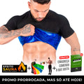 Camiseta masculina Efeito Sauna Manga Curta + Kit Elastico + Combo Barriga zero - 3 POR 1