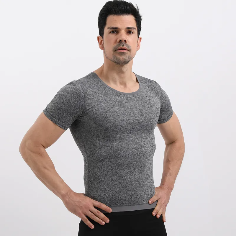 Camiseta masculina Efeito Sauna Manga Curta + Kit Elastico + Combo Barriga zero - 3 POR 1