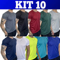 Kit 10 Camisetas Dry Fit Masculina - Casual - Treino - Academia - Esportes - Exercícios